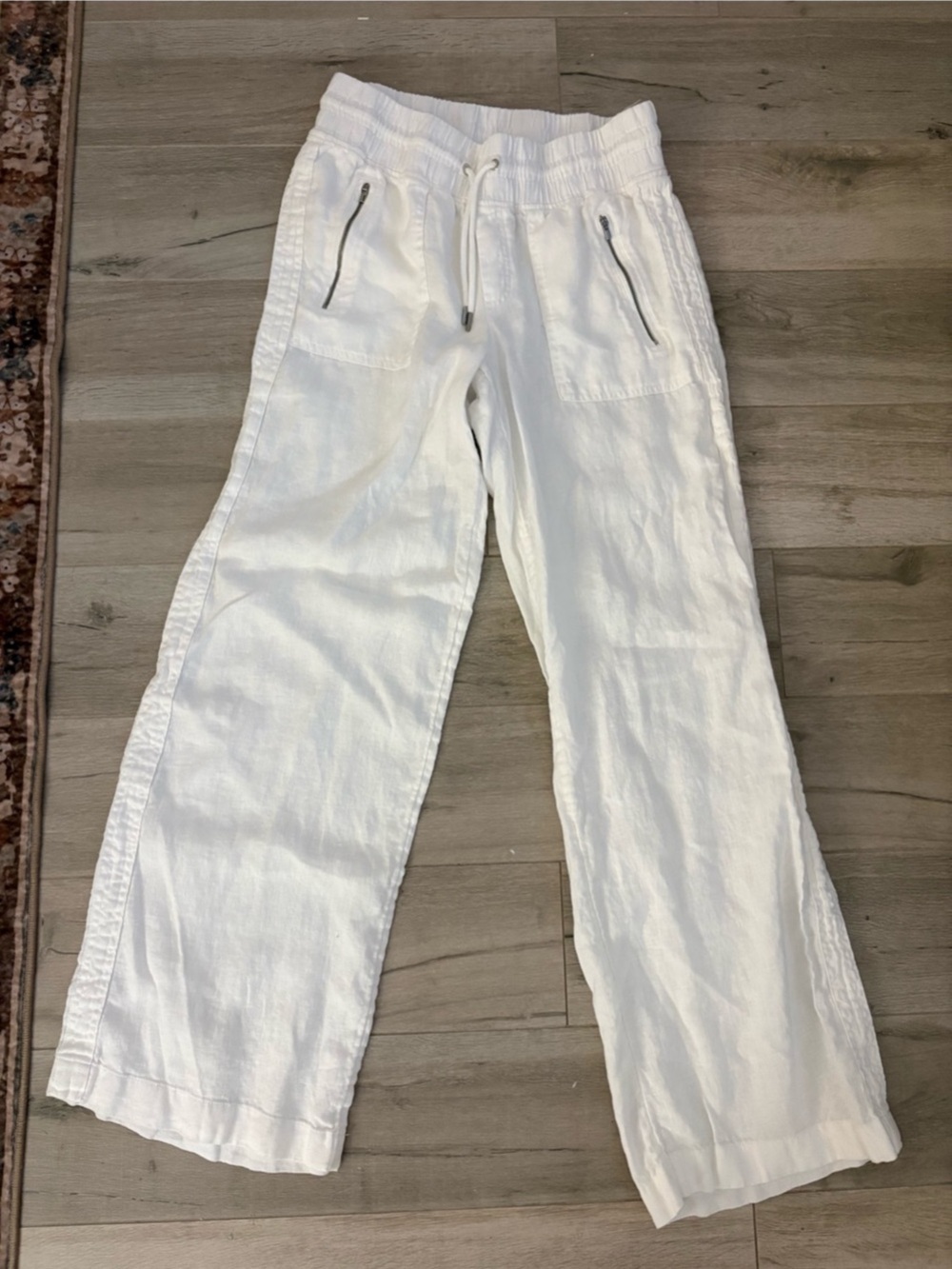 Athleta White Linen Pants Size Small Like New